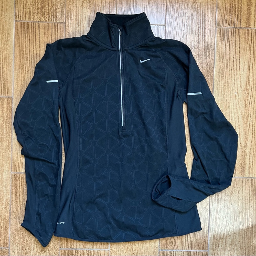 Nike Black Dri-Fit Long Sleeve Pullover, Size S
